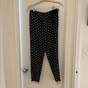 J. Crew Black and White Star Pattern Pants